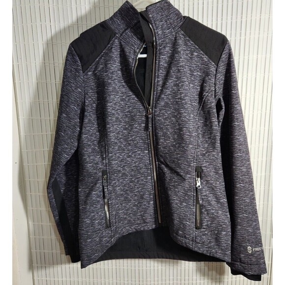 Free Country Jackets & Blazers - Free Country Jacket Small Heather Color Black Soft shell Lined thumbholes.  New